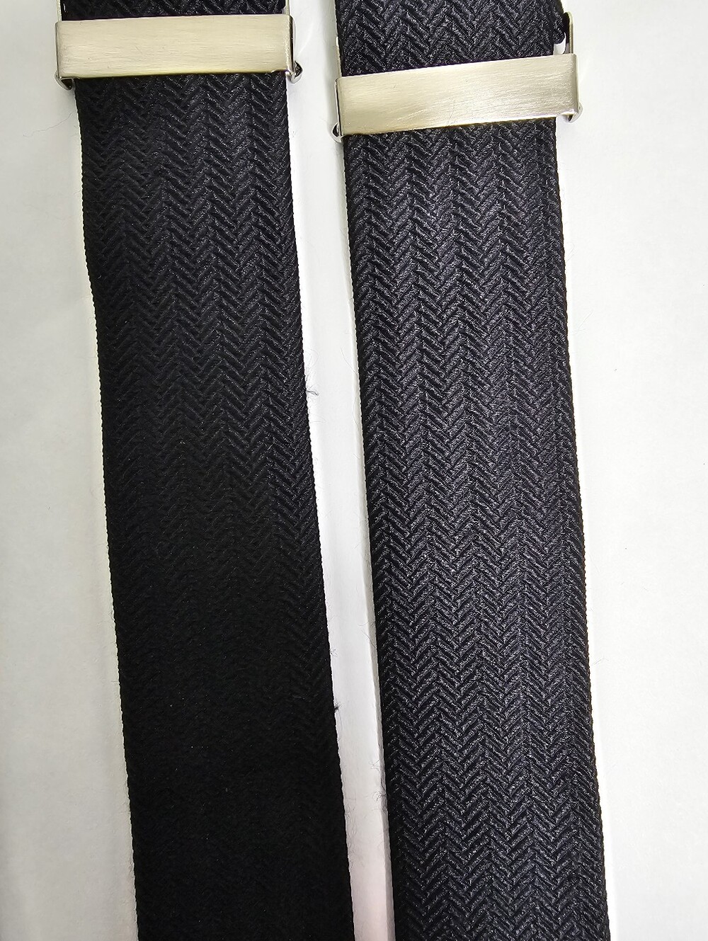 Trafalgar Suspender Bundle Set Of 2 Black & Gray Herringbone - Picture 7 of 9